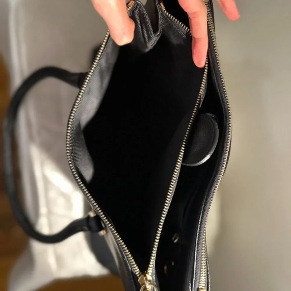 FURLA Black Leather Tote Bag - Picture 5 of 8
